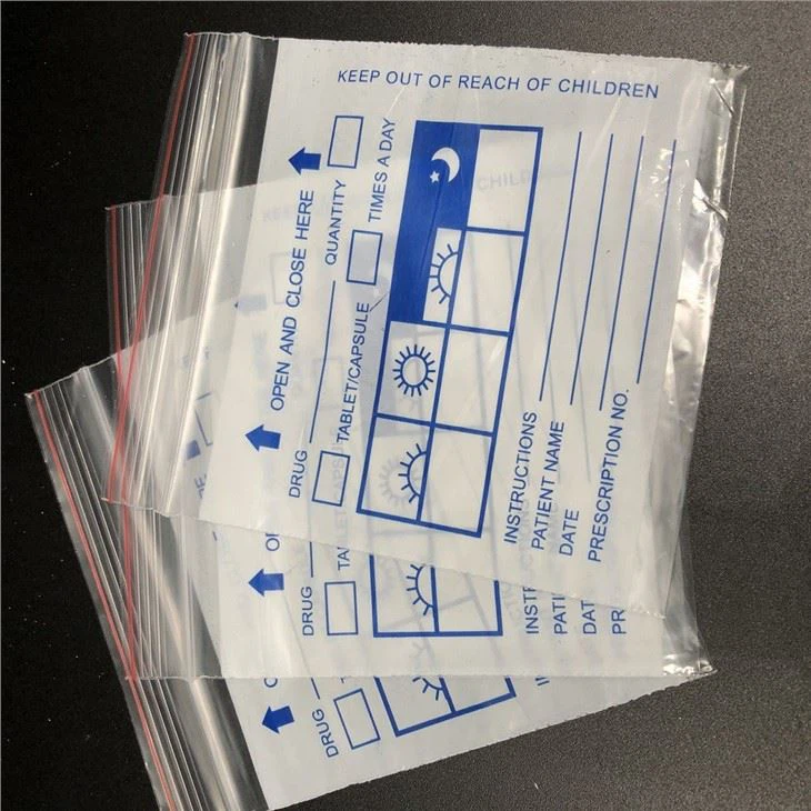 ถุงยา บรรจุยา Airtight Dispensing Envelopes พลาสติก Ziplock Pill Bag